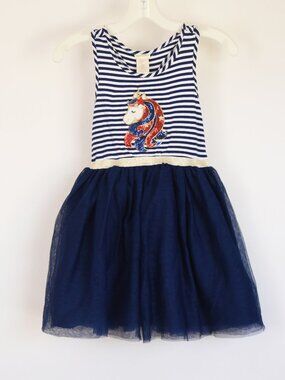 Cynthia Rowley Girls 7 Tutu Dress Patriotic Unicorn 4th of July Red White Blue